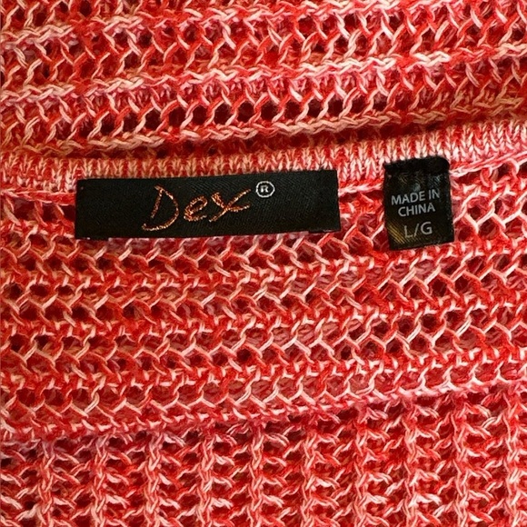 Dex cotton long sleeve open knit pullover - Picture 5 of 7